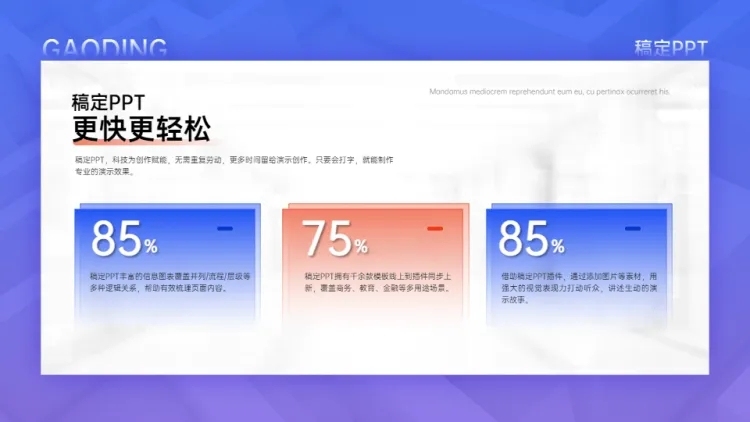 并列关系3项PPT图文页预览效果