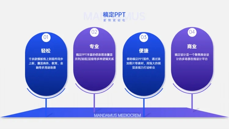 并列关系4项PPT图文页预览效果