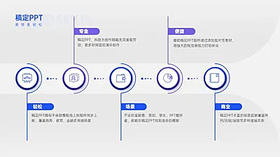 并列关系5项PPT图文页