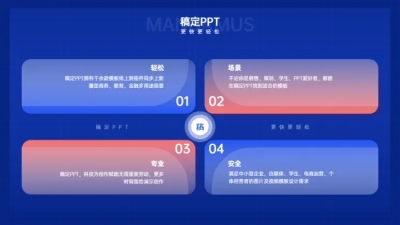 并列关系4项PPT图文页