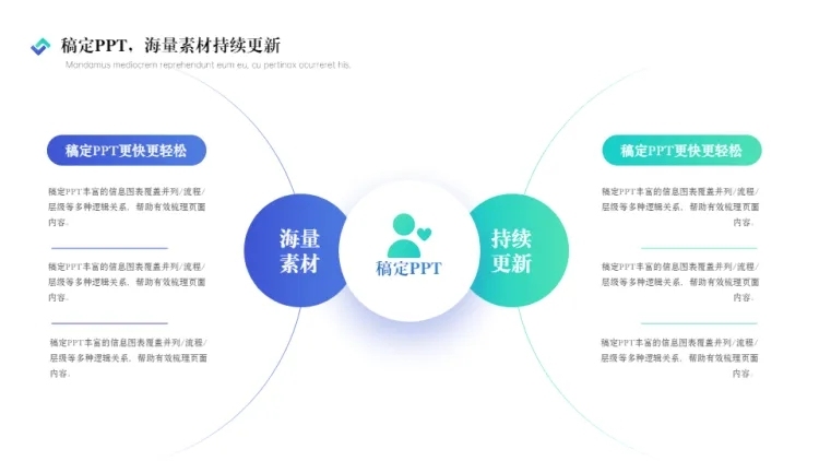 对比关系2项PPT图文页预览效果
