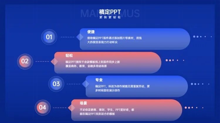 并列关系4项PPT图文页预览效果