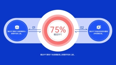 发散汇聚关系2项PPT图文页