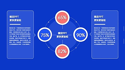 循环关系4项PPT图文页