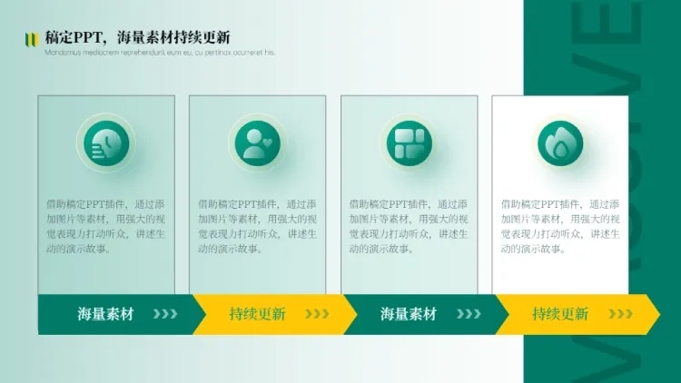 列表递进关系2项PPT图文页预览效果