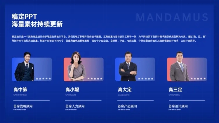 总分关系4项PPT图文页预览效果