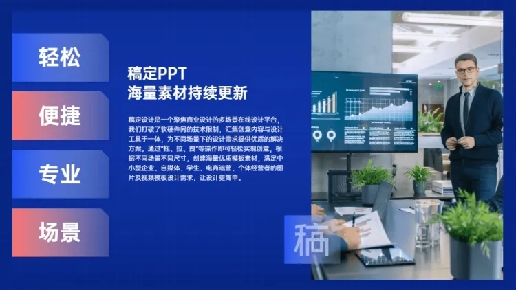 并列关系4项PPT图文页预览效果