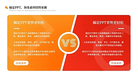 对比关系2项PPT图文页