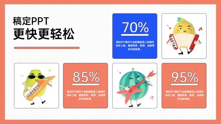 并列关系3项PPT内容页预览效果