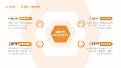 总分关系4项PPT图文页