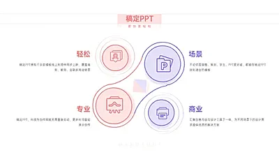 并列关系4项PPT图文页