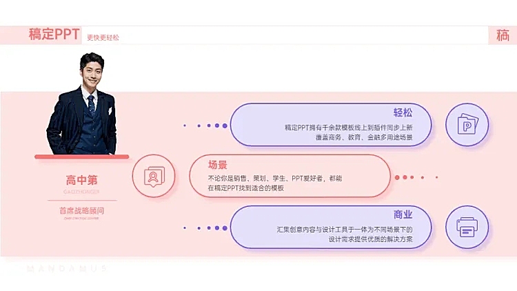 并列关系3项PPT图文页