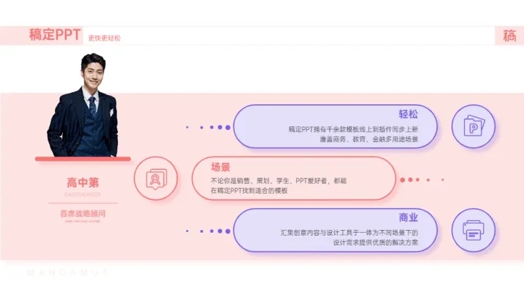 并列关系3项PPT图文页预览效果