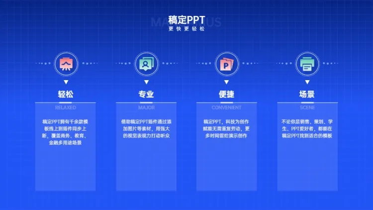 并列关系4项PPT图文页预览效果