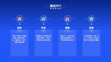 并列关系4项PPT图文页