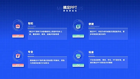 并列关系4项PPT图文页