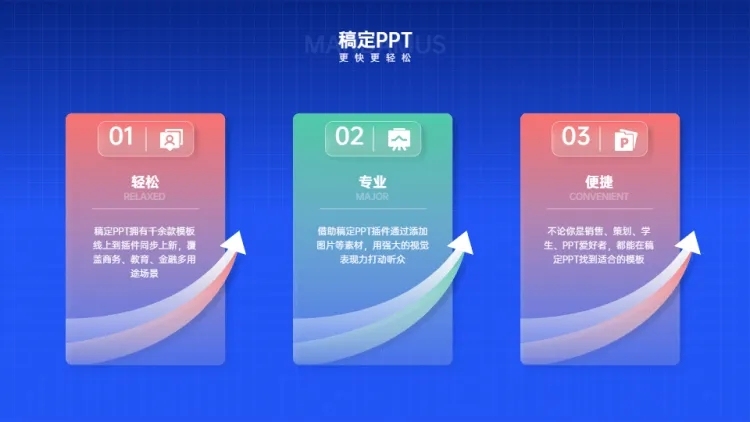 并列关系3项PPT图文页预览效果