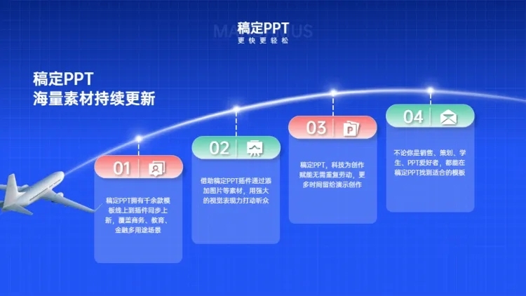 并列关系4项PPT图文页预览效果