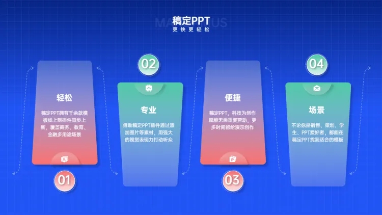 并列关系4项PPT图文页预览效果