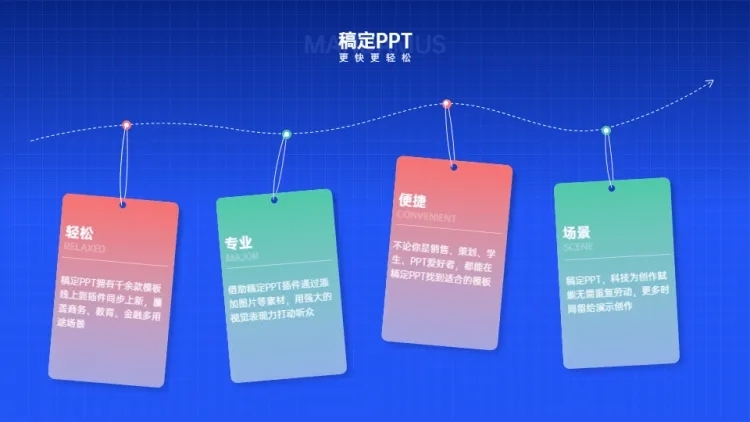 并列关系4项PPT图文页预览效果