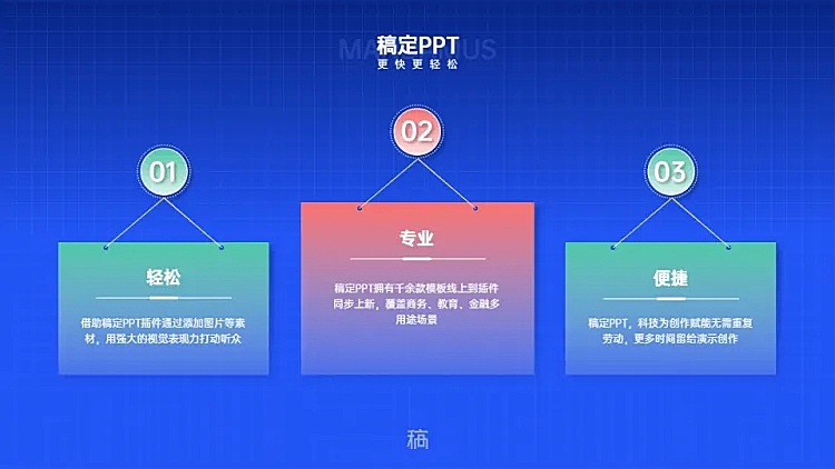 并列关系3项PPT图文页