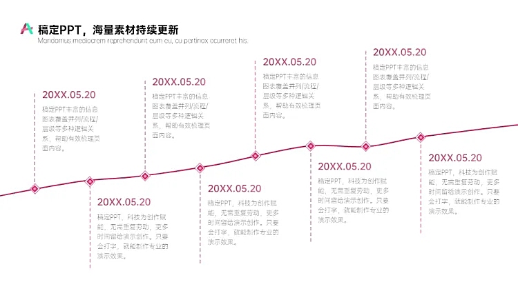 流程关系多项PPT图文页