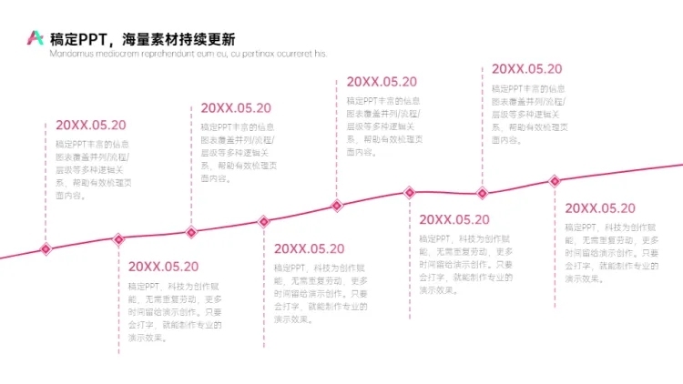 流程关系多项PPT图文页预览效果