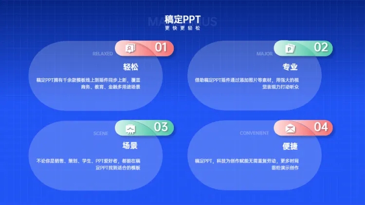 并列关系4项PPT图文页预览效果