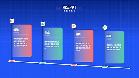 并列关系4项PPT图文页
