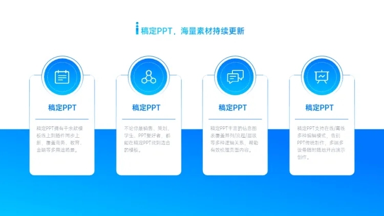 并列关系4项PPT图文页预览效果