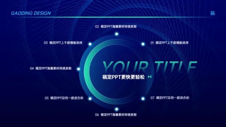 发散汇聚关系多项PPT图文页预览效果