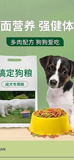 清新春上新宠物食品狗粮详情页