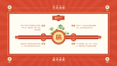 并列关系4项PPT图文页