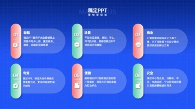 并列关系6项PPT图文页