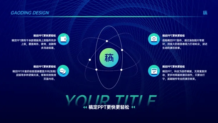 并列关系4项PPT图文页预览效果