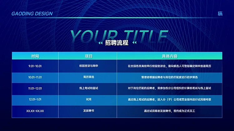 流程关系3项PPT图文页