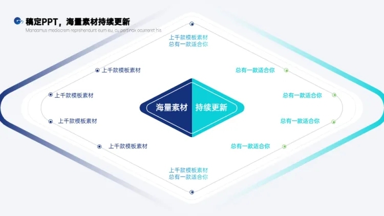 列表对比关系6项PPT图文页预览效果