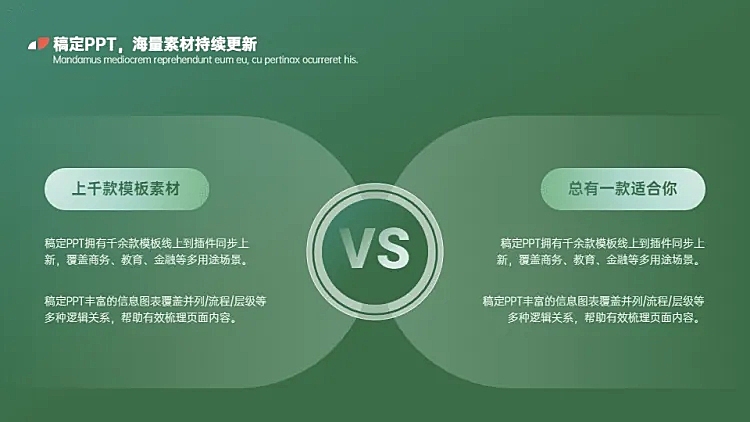 对比关系2项PPT图文页