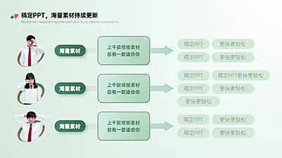 列表组织架构图3项PPT图文页