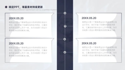 列表时间轴4项PPT图文页