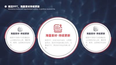 列表并列关系3项PPT图文页