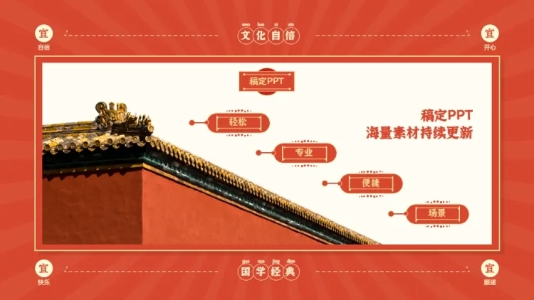并列关系4项PPT图文页预览效果