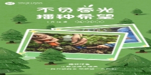 植树节晒图晒照插画手机海报