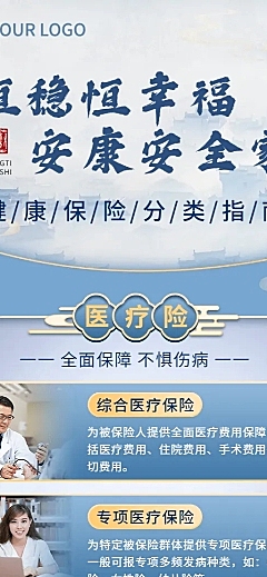 金融保险健康险产品营销宣传长图海报