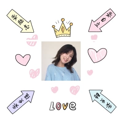 妇女节创意晒照九宫格模板
