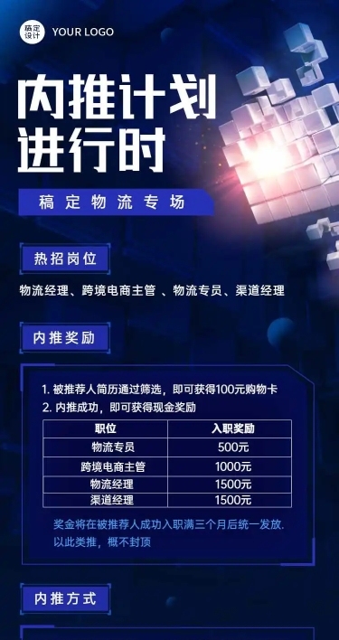 企业岗位招聘内推宣传H5