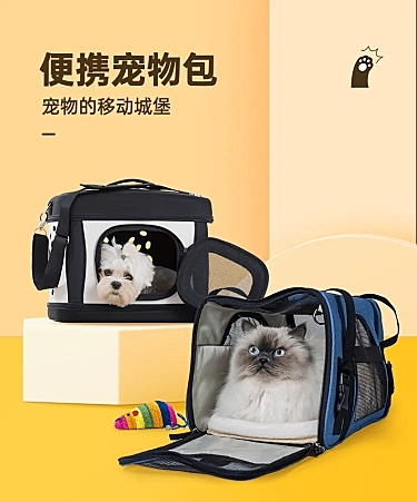 简约春上新宠物猫包详情页