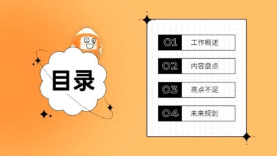 并列关系4项PPT目录页