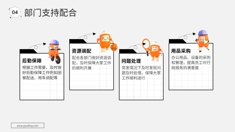并列关系4项PPT图文页预览效果