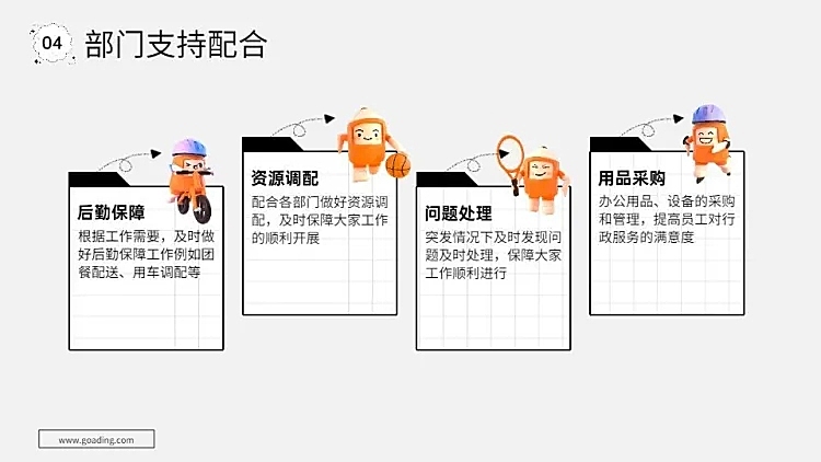 并列关系4项PPT图文页